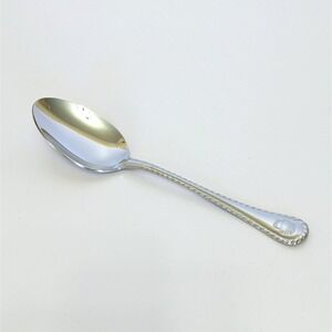NEW -Wallace BASKETWEAVE Stainless Basket Rope Edge Flatware - 8" Serving Spoon